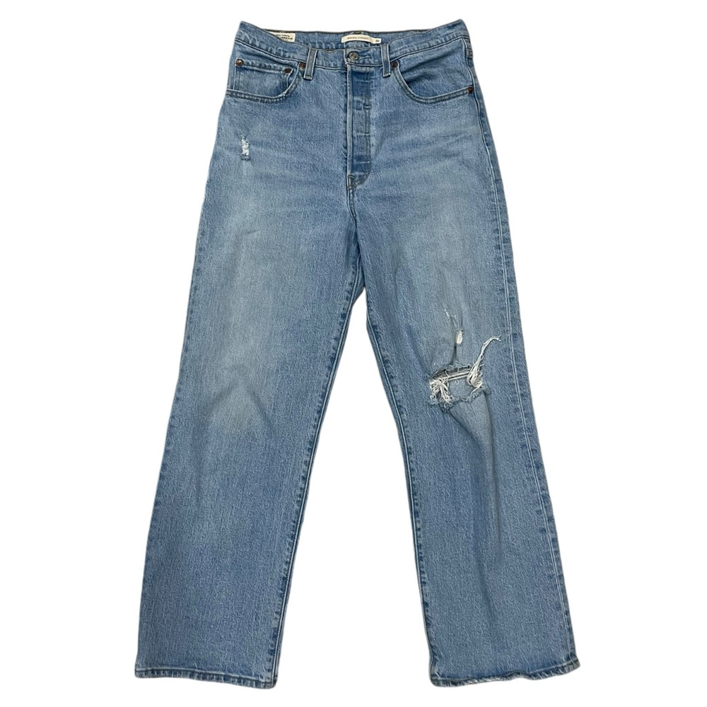 Levis Ribcage Straight High Waist Button Fly Ankle Jeans Size 30